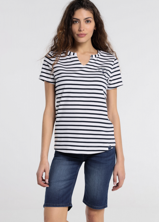 T-shirt Marin Stripe It Up | Blanc