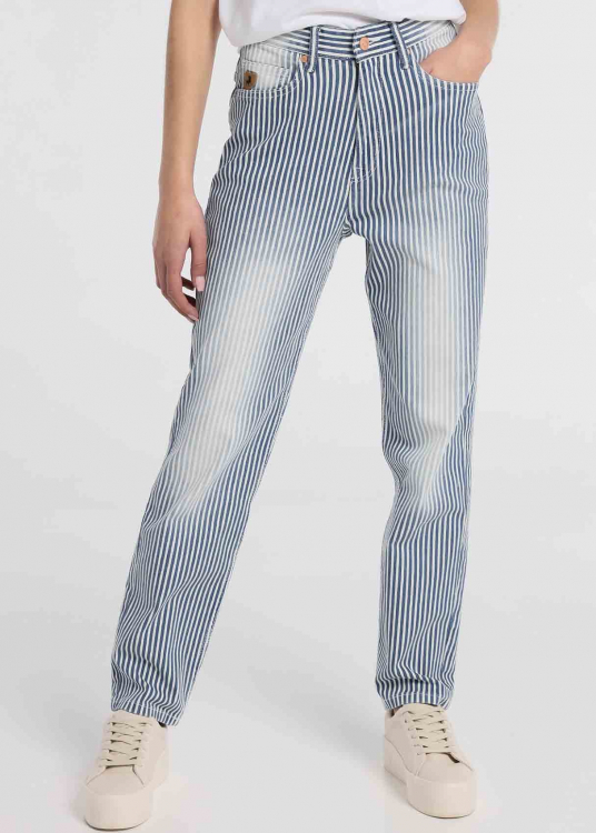Jean Stripes Relax Fit - Taille Haute 