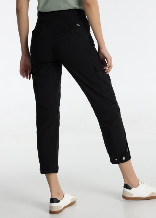 Pantalon - Poches à rabats | Coupe cargo - Tir moyen | Taille en pouces | Noir