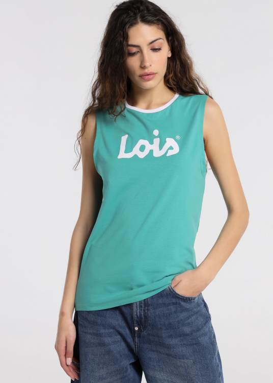 T-shirt Sans Manches Logo Confort | Vert
