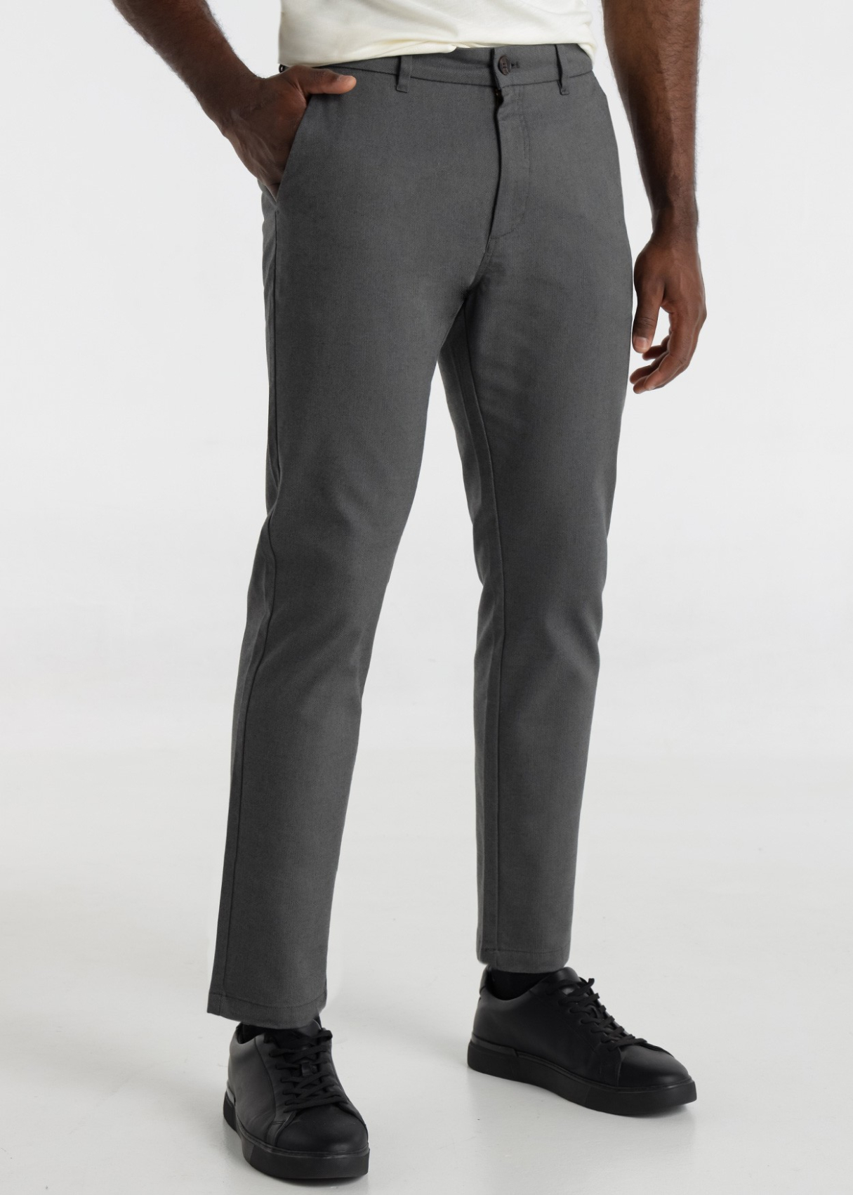 Chino tissé Coupe droite Taille Moyenne