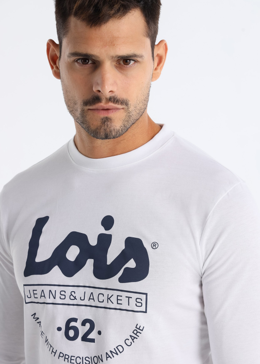 T-shirt manches longues avec graphique Lois | Blanc
