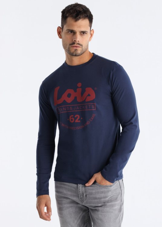 T-shirt manches longues avec graphique Lois | Bleu