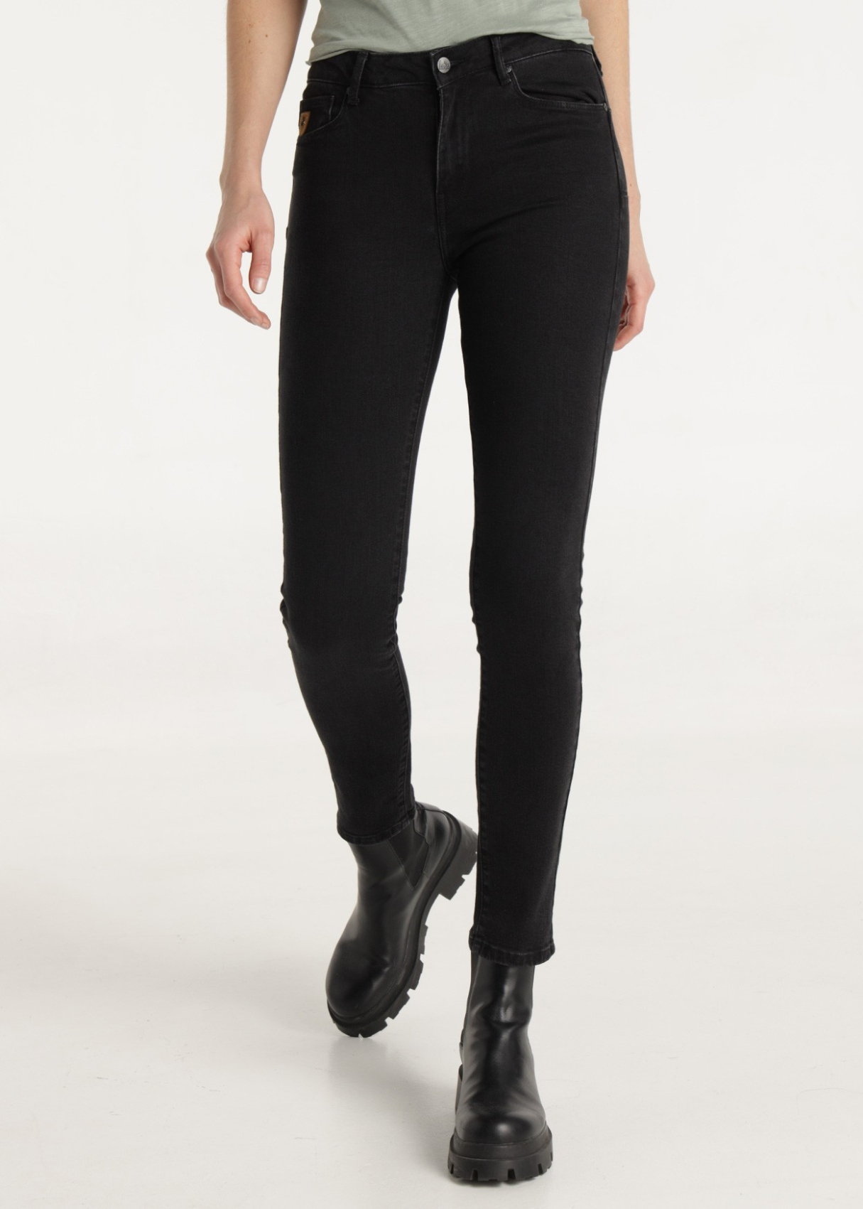 Jean noir Coupe Push-up skinny Taille Moyenne