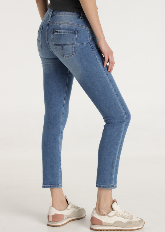 Jean délavé bleu  Coupe Push-up skinny Taille Basse | Bleu