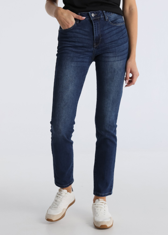 Jean délavé bleu foncé Coupe Push-up skinny  Taille Basse | Bleu