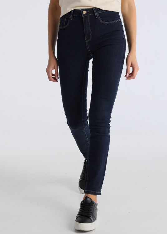 Jean bleu foncé Coupe Push-up skinny Taille Basse | Bleu