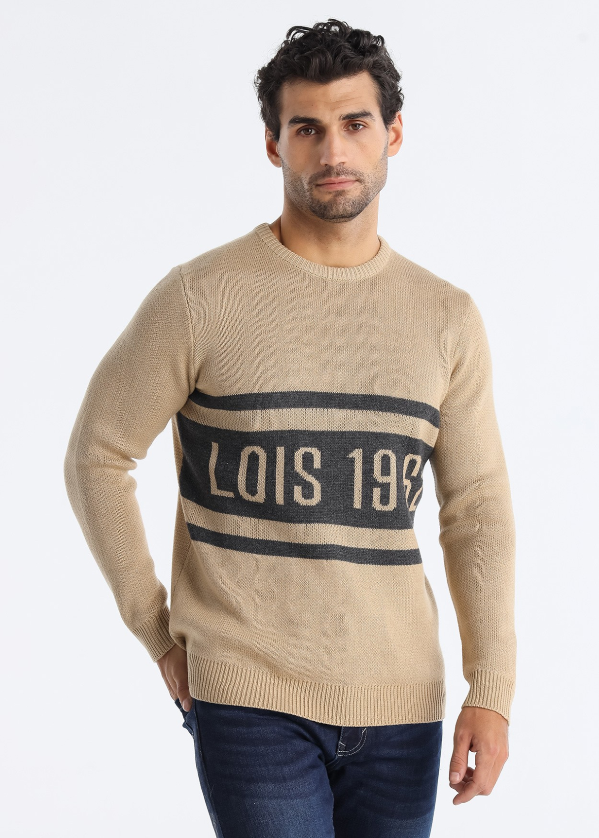 Pull col rond jacquard LOIS 1962
