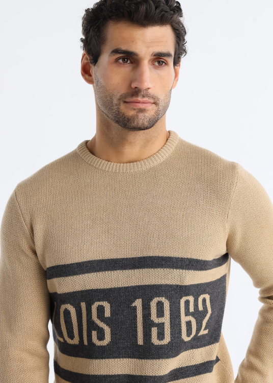 Pull col rond jacquard LOIS 1962