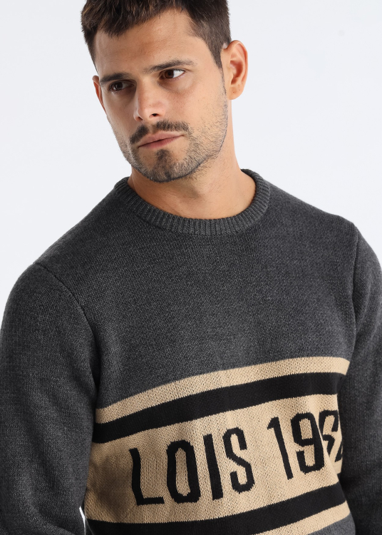 Pull col rond jacquard LOIS 1962