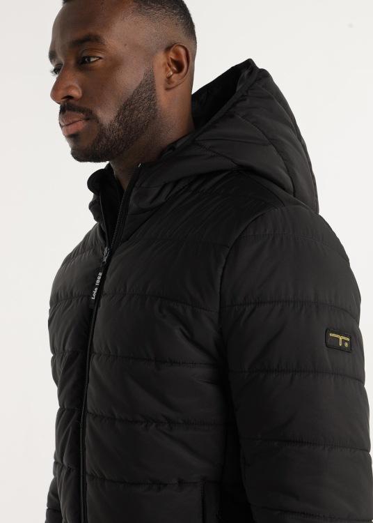 Veste matelassée légère avec capuche, fermeture éclair, poches latérales