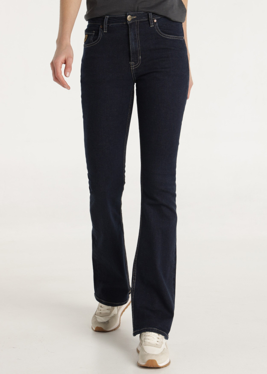 Jean bleu foncé Coupe bootcut Taille Moyenne | Bleu