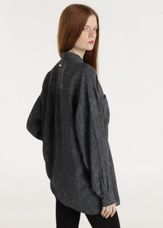 Chemise manches longues imprimé animal Ash grey | Imprimé