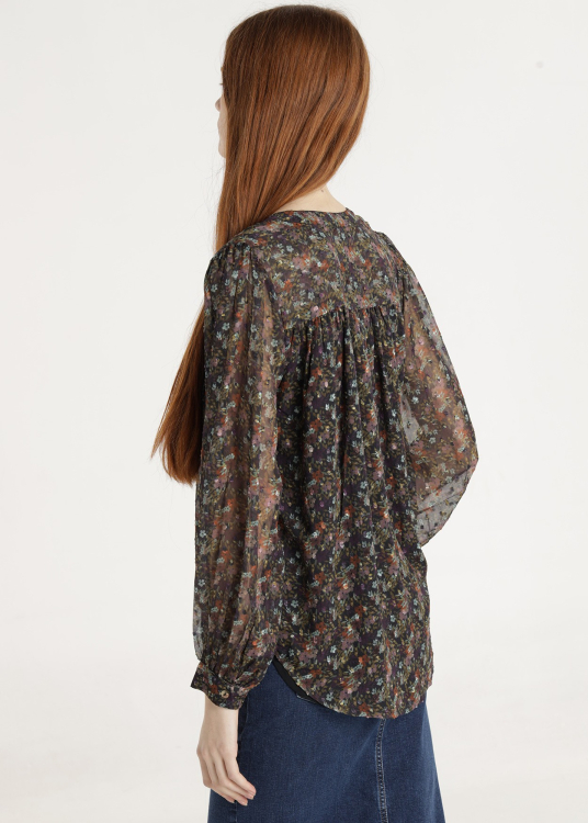 Chemise manches longues à imprimé floral sauvage | Imprimé