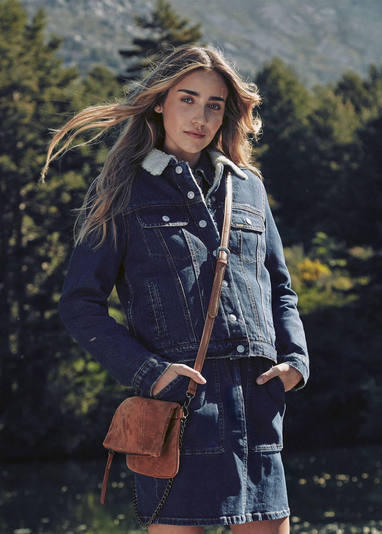 Jacket Jean avec doublure de Peau lainé