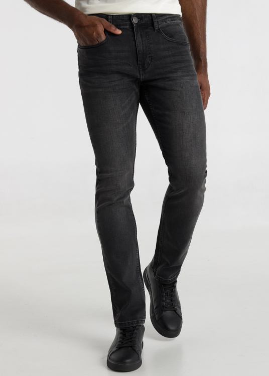 Jean gris foncé Coupe slim Taille Moyenne | Noir