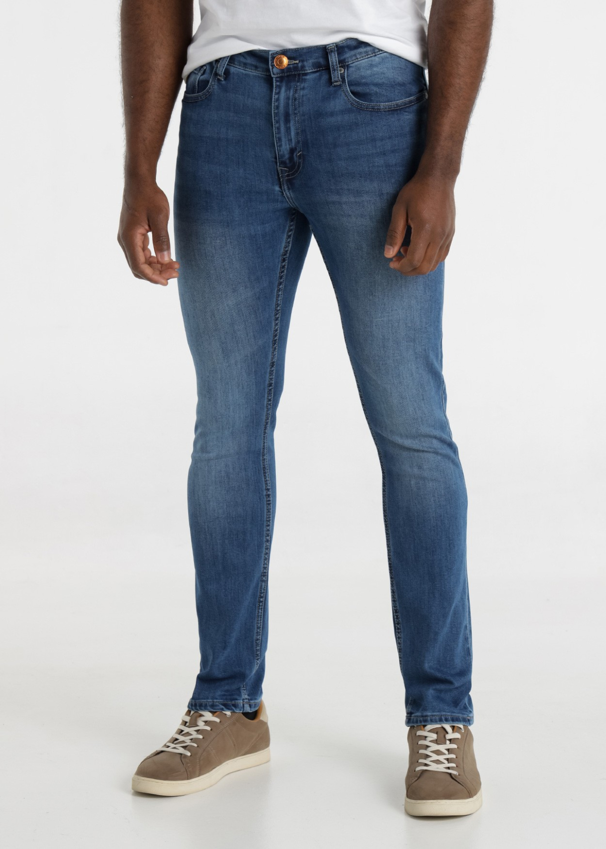 Jean Repreve bleu moyen délavé Coupe slim Taille Moyenne