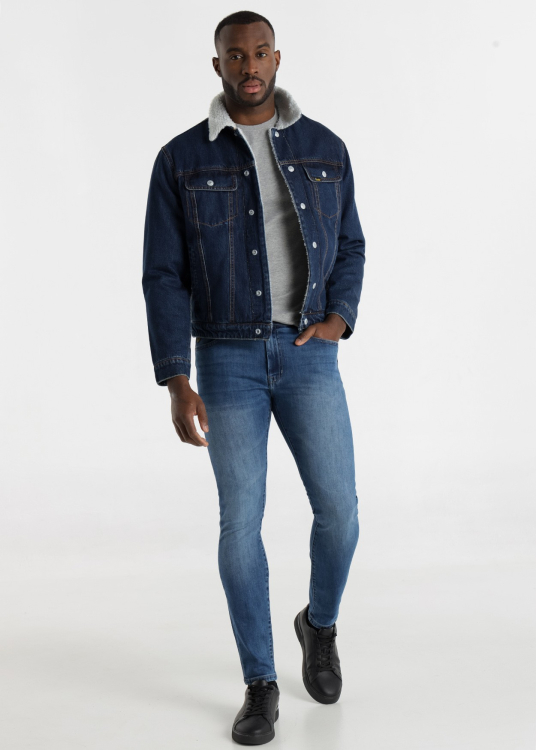 Jean Repreve bleu délavé moyen Coupe skinny Taille Moyenne | Bleu