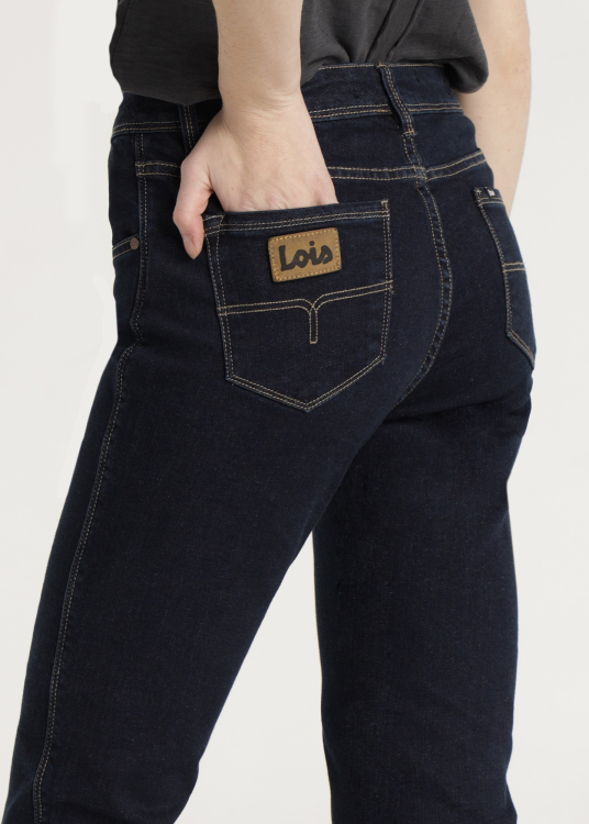 Jeans Bleu Foncé Coupe droite Taille Basse