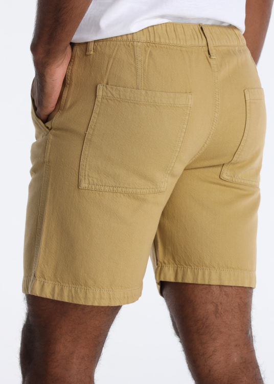 Bermuda en coton avec taille élastique, jaune | Tailles en pouces