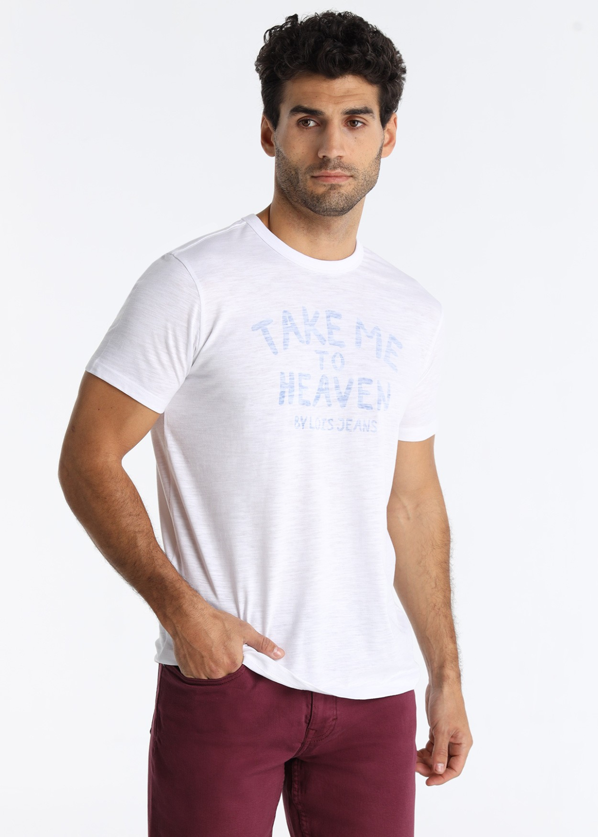 T-shirt graphique blanc avec texte inspirant