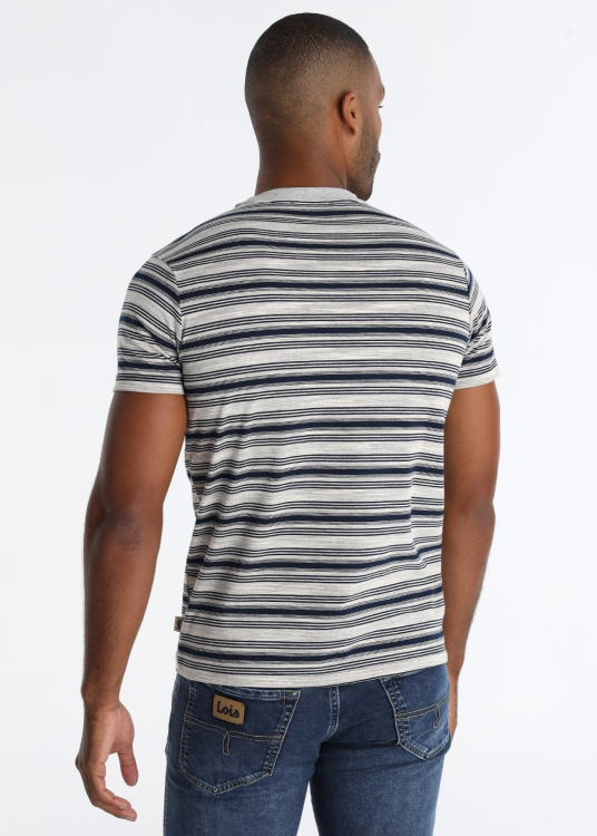 T-shirt à rayures horizontales avec poche avant
