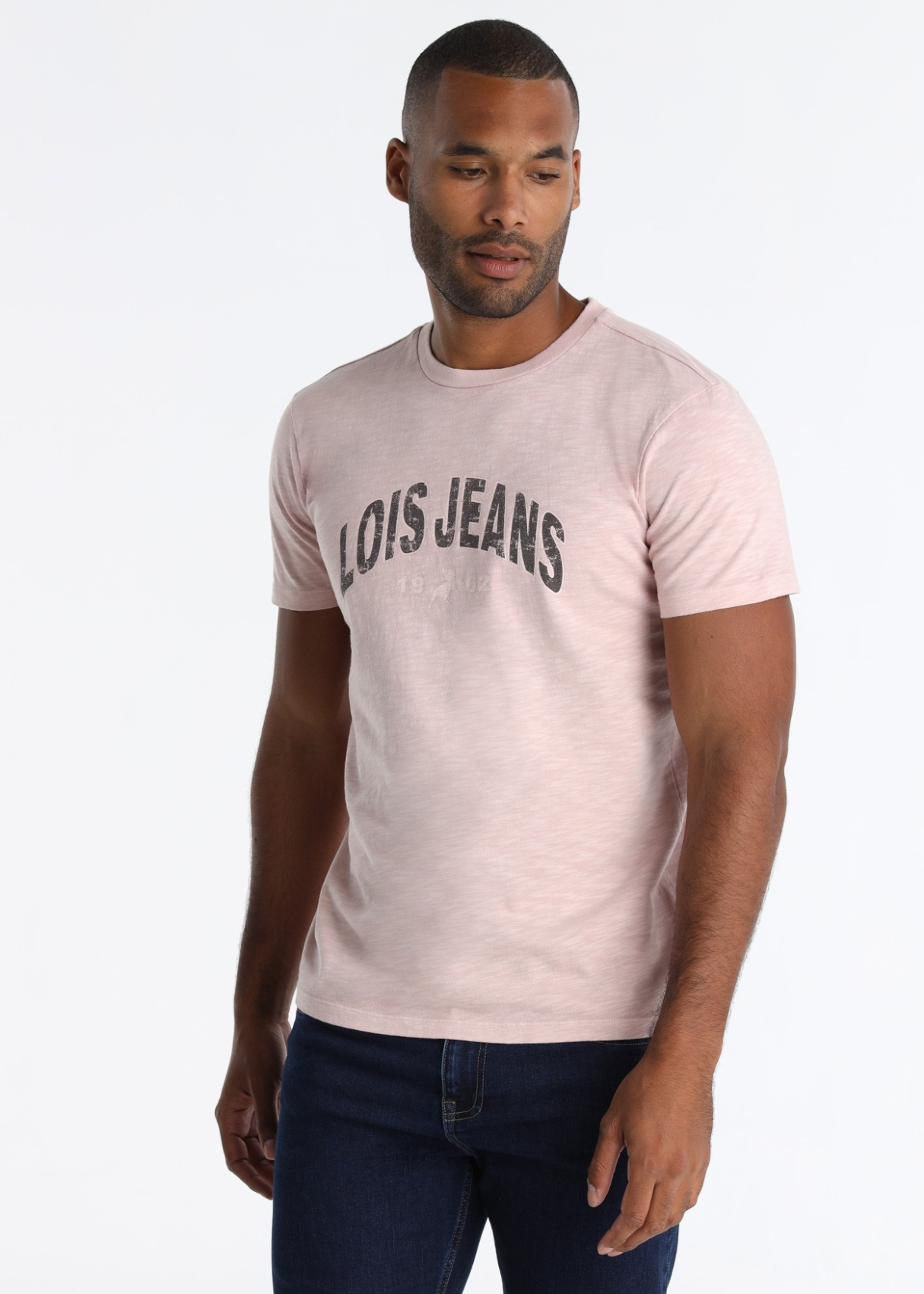T-shirt rose avec logo Lois Jeans