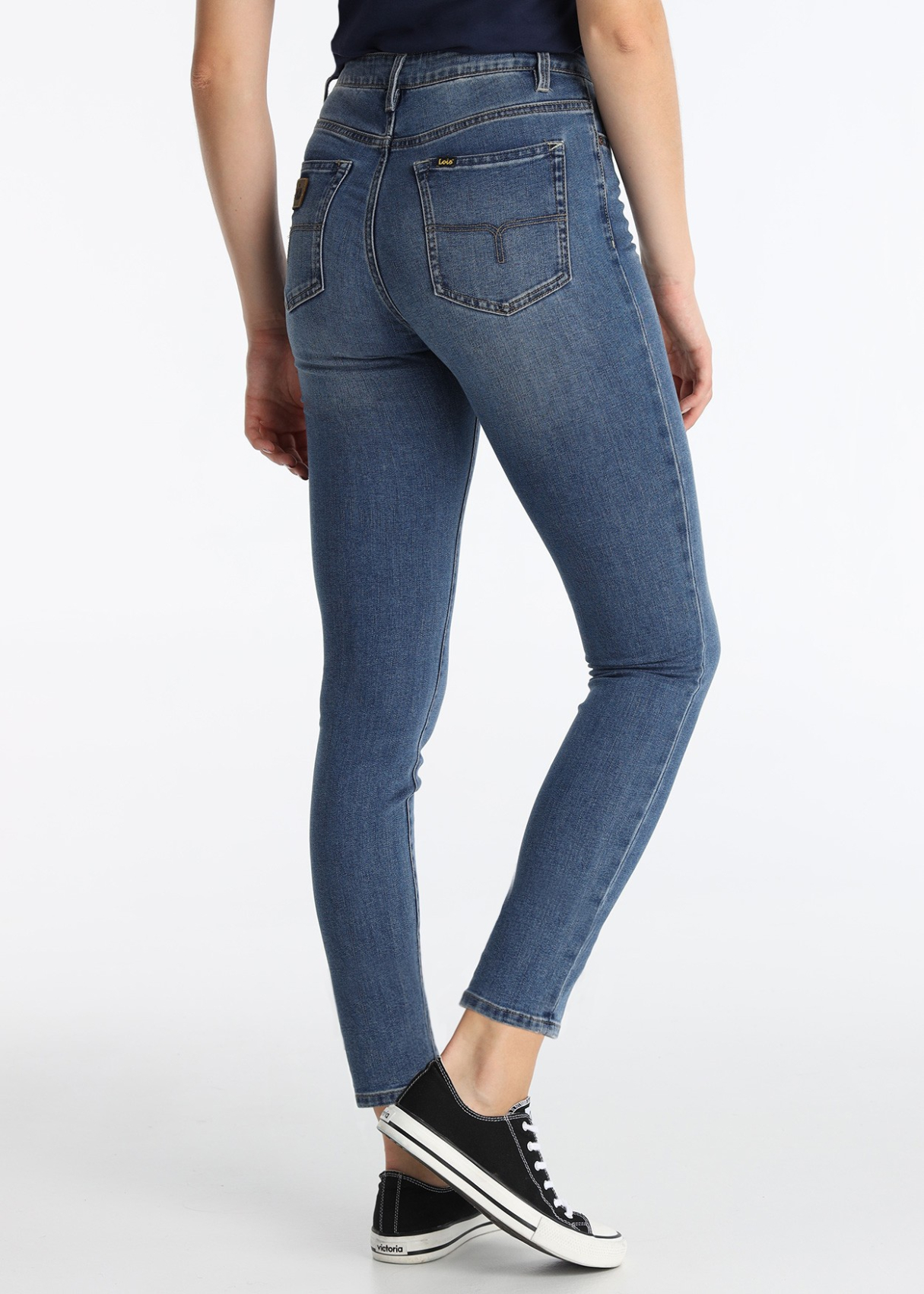 Jean skinny délavé moyen à la cheville | Tailles en pouces