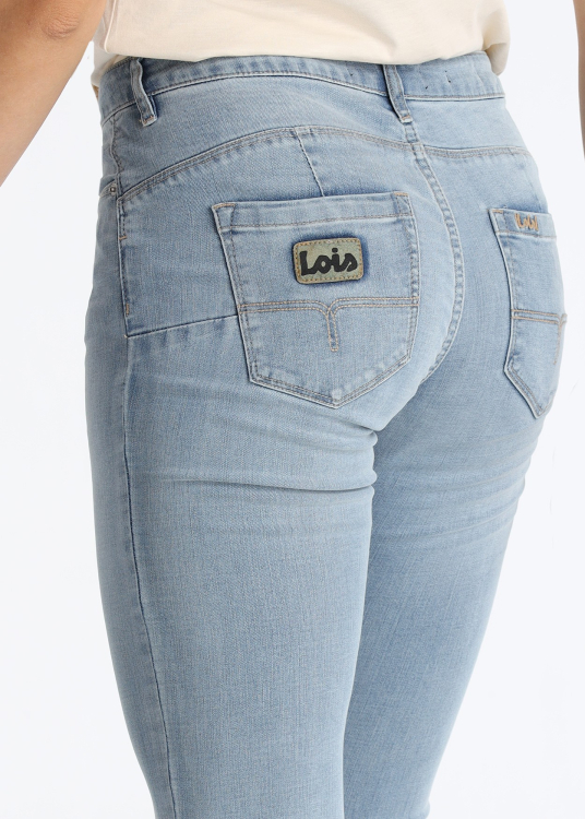 Jean skinny effet push-up bleu clair | Tailles en pouces