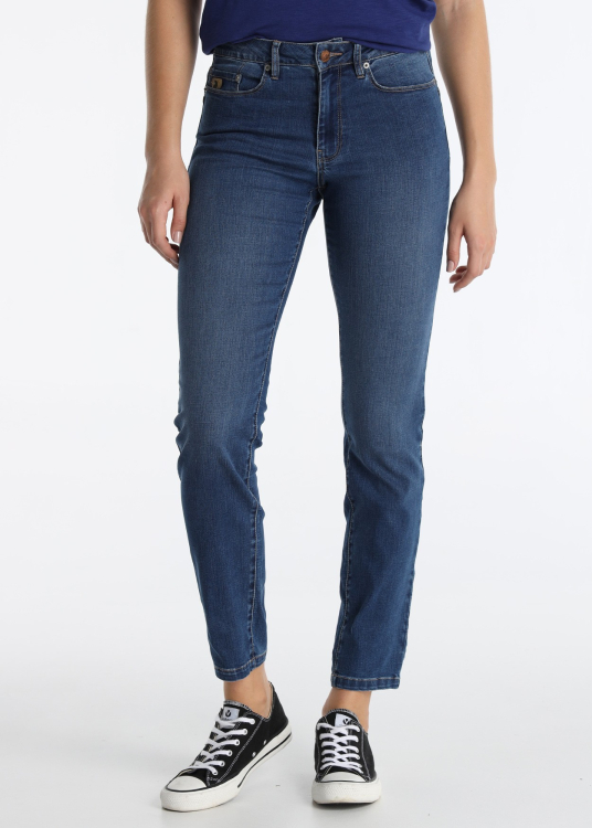 Jean skinny effet push-up bleu clair | Tailles en pouces | Bleu