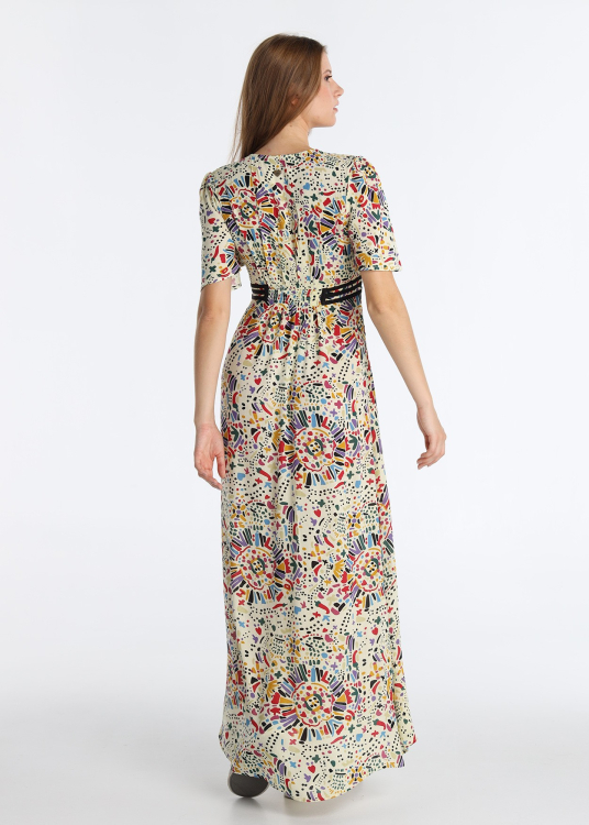Robe longue à imprimé intégral motif Tijuana