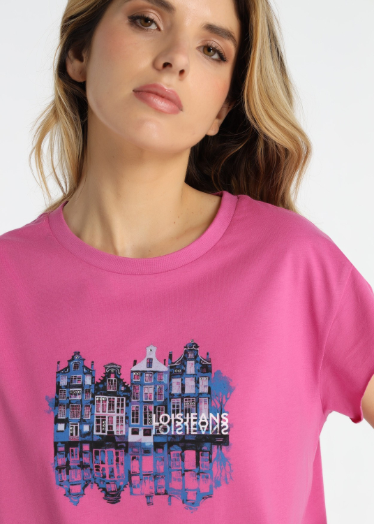 T-shirt orné du logo de la marque et de strass | Violet