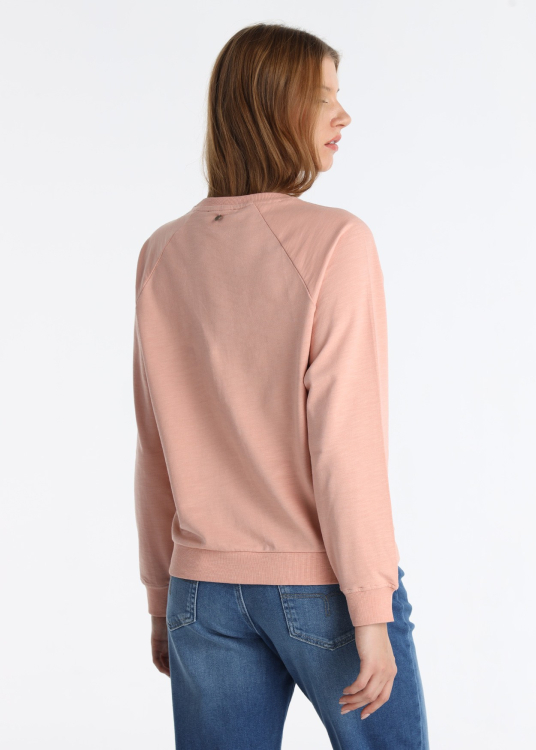 Sweat-shirt basique à col rond avec logo brodé