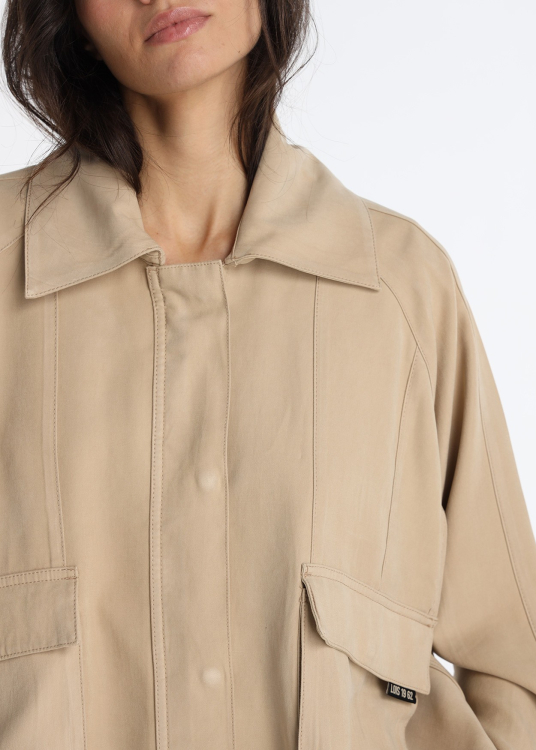 Veste cargo avec découpes et poches | Brun