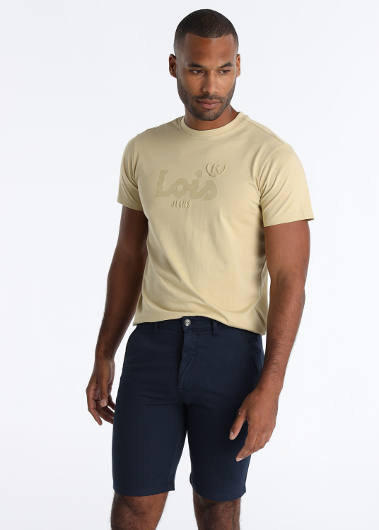 Bermuda chino classique en coton stretch bleu roi | Tailles en pouces