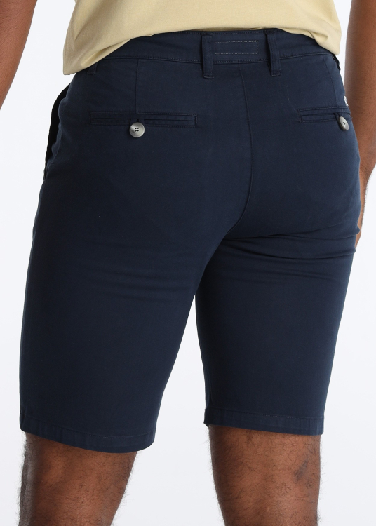 Bermuda chino classique en coton stretch bleu roi | Tailles en pouces | Bleu