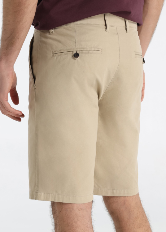 Bermuda chino classique en coton stretch bleu roi | Tailles en pouces | Brun