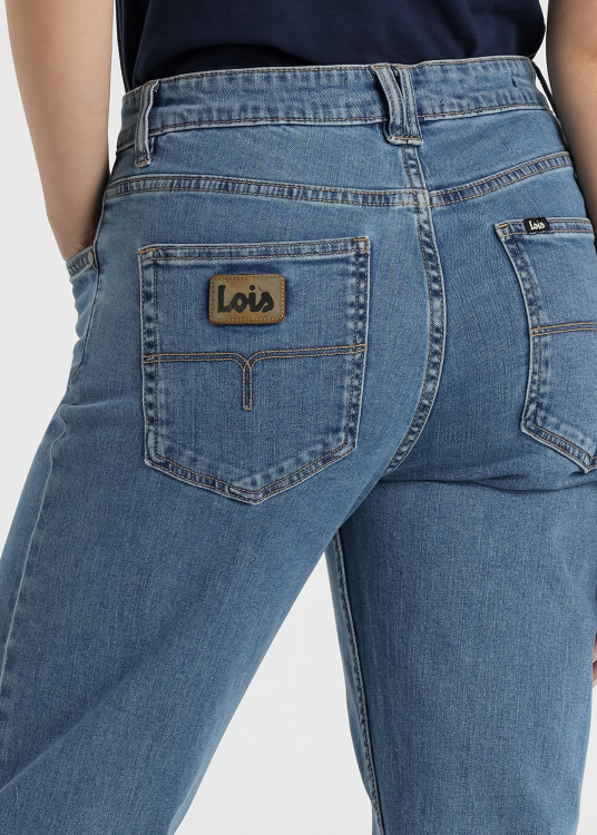 Jean Lois Jeans pour femme, double délavage, style décontracté | Tailles en pouces
