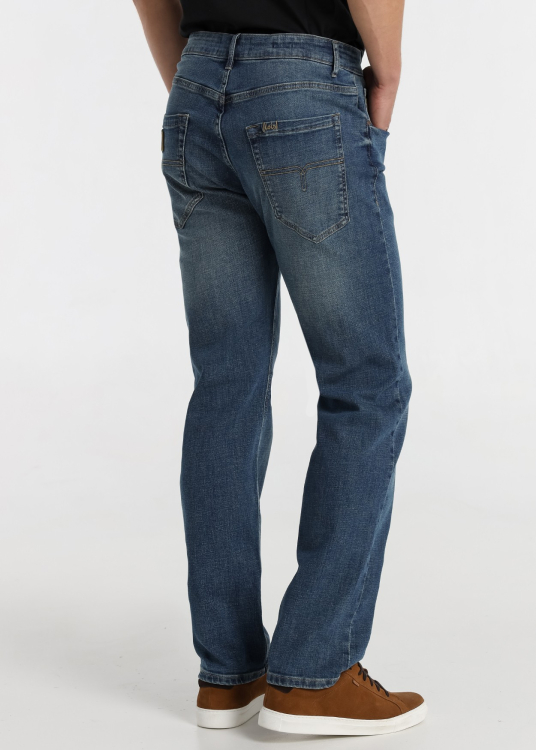 Jean homme bleu moyen délavé vintage · Ligne classique revisitée | Tailles en pouces | Bleu
