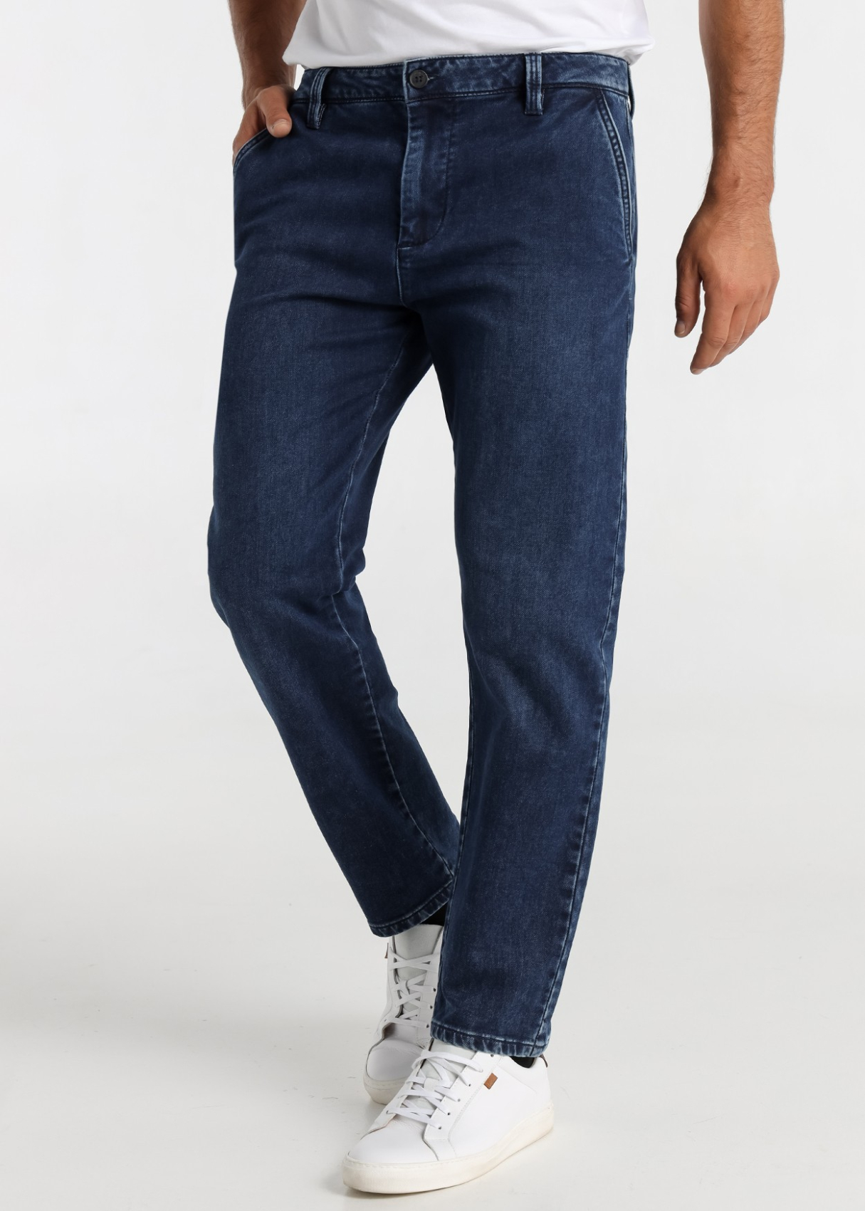Pantalon chino pour homme Lois Jeans, bleu foncé délavé · idéal au quotidien | Tailles en pouces