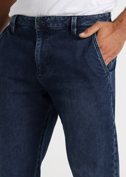 Pantalon chino pour homme Lois Jeans, bleu foncé délavé · idéal au quotidien | Tailles en pouces