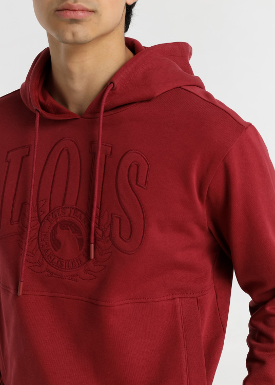 Sweat à capuche pour homme Lois Jeans avec application Lois · idéal pour le bureau et les loisirs
