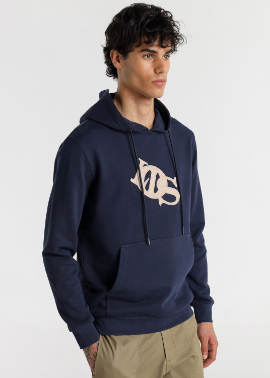 Sweat à capuche homme Lois Jeans avec application Fun Lois · inspiration denim | Noir