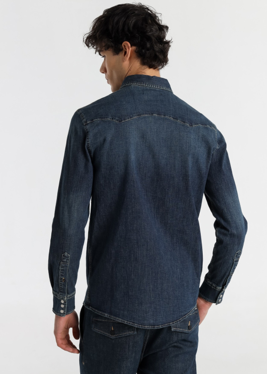 Chemise en jean brut pour homme Lois Jeans, idéale pour les loisirs | Bleu