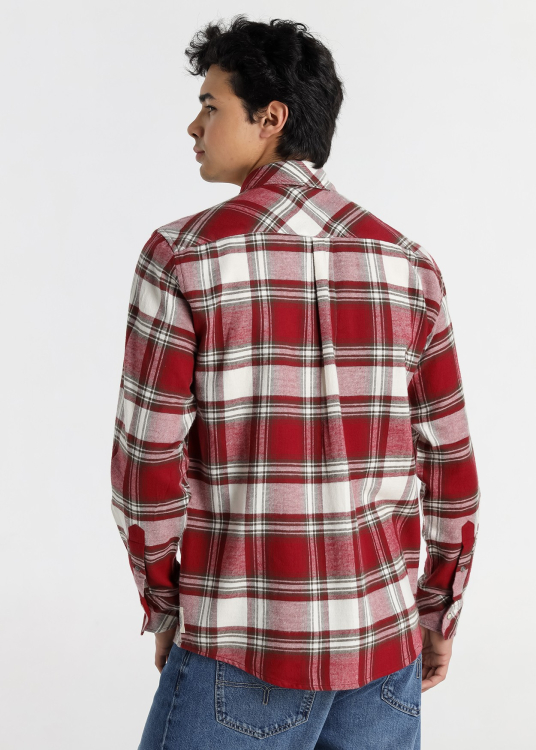 Chemise à carreaux style western Lois Jeans pour homme, manches longues · Personnage authentique | Bleu
