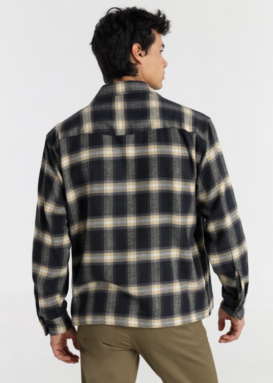 Chemise en flanelle à carreaux à manches longues pour homme Lois Jeans avec poche · sélection hiver | Bleu
