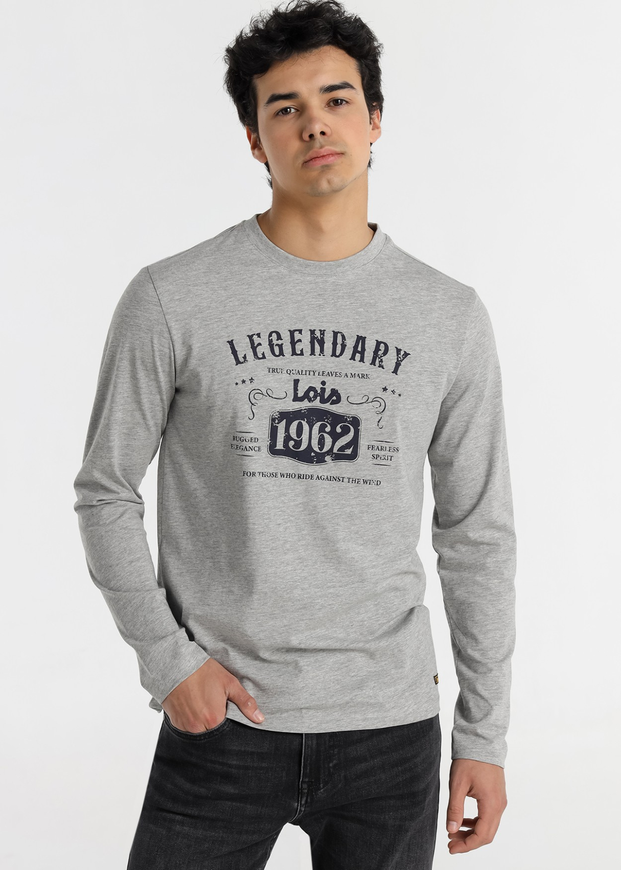 T-shirt à manches longues pour homme Lois Jeans avec motif légendaire · design fonctionnel