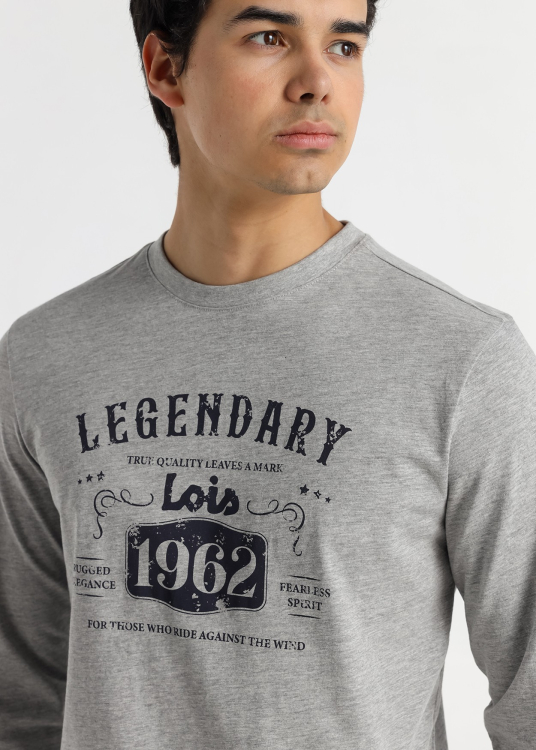 T-shirt à manches longues pour homme Lois Jeans avec motif légendaire · design fonctionnel