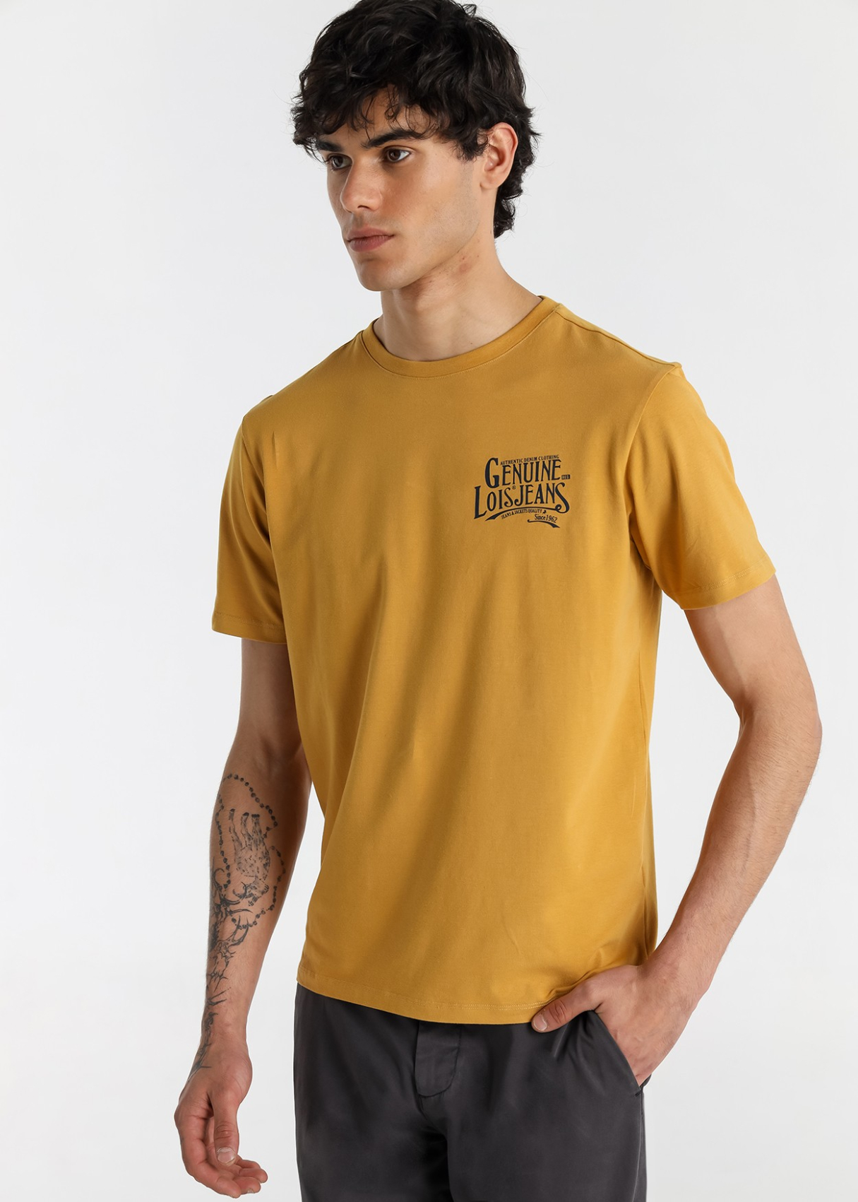 T-shirt à manches courtes pour homme Lois Jeans avec broderie poitrine · à superposer