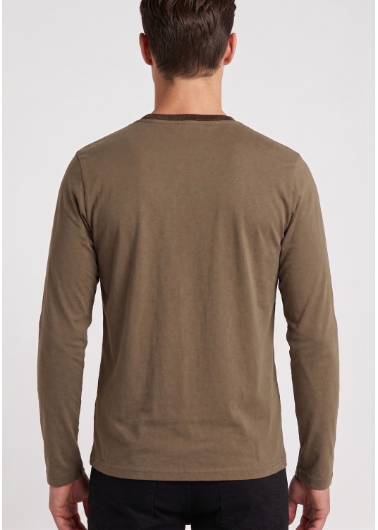 T-shirt à manches longues pour homme Lois Jeans avec motif taureau · garde-robe de saison | Brun